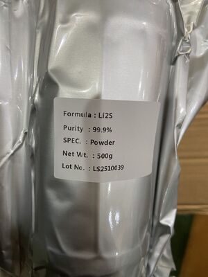High Purity Solid electrolytes material Lithium Sulfide 99.9% for batteries or as a cathode material in lithium-sulfur batteries